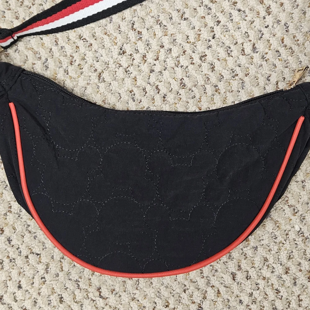 Bioworld Black Crossbody Bag‎ with Mickey Mouse Accent